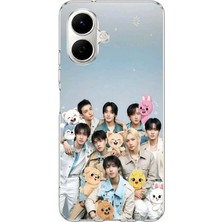 TechTree Infinix Smart 10 Uyumlu Tray Kids K-Pop Grubu ve Skzoo Temalı Baskılı Silikon Kılıf