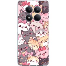 TechTree Redmi Note 15 Pro Plus Uyumlu Sevimli Kediler Baskılı Silikon Kılıf