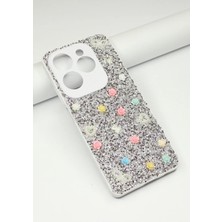 FoxPower Infinix Hot 40 / 40 Pro Kılıf Taşlı Gül Desenli Silikon Kılıf