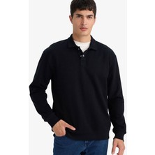 Defacto Düz Siyah Erkek Sweatshirt F9324AX/BK81