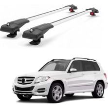Cross Oto Aksesuarları Mercedes GLK SUV 2008-2015 için Ara Atkı Tavan Barı , Araca Özel , Kilitlenebilir Araç Üstü Ekipman Taşıma Barı (2 Adet)