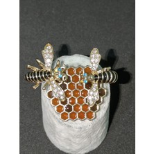 Vulwox Bal Peteği Işıltılı Arı Broş