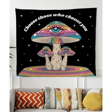 Alamodecor Siyah Mantar Göz Model Duvar Örtüsü