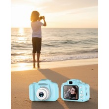 Mavi Hd Taşınabilir Mini Dijital Kamera Video ve Fotoğraf Kayıt Özellikli