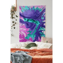 Alamodecor Mor Heykel Kafası Model Duvar Örtüsü