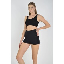 Pazarcan Kadın Sporcu Kısa Şort Boxer Vizon