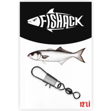 Fishack Paslanmaz Klipsli Fırdöndü Füme No: 3 12'li