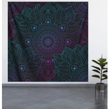 Alamodecor Mandala Duvar Örtüsü (100X100, 140X140) / Duvar Halısı