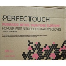 Perfect Touch Pudrasız Nitril Muayene Eldiveni -  (L) Beden 10 Paket 10X100