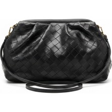 Venezia Siyah - Bottega Model Deri Çanta