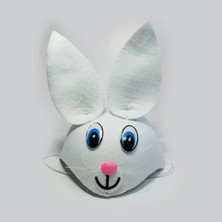 Luz&Pos Tavşan Şeklinde Çocuk Şapkası Beyaz