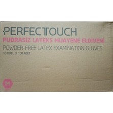 Perfect Touch Pudrasız Lateks Muayene Eldiveni (M) Beden 10 Paket 10X100