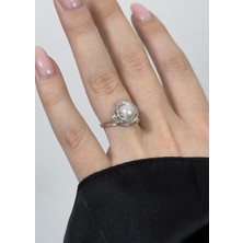 KİLİGİSTANBUL Incili Vintage Dolama Yüzük (Bedeni Ayarlanabilir)