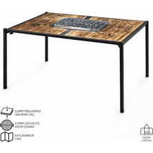 Argeus Katlanabilir Mangal Masa - Krom Izgaralı - 100cm*70cm*65cm