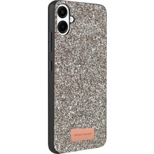 SiHako Onegif Galaxy A07 4g Bright Simli Kapak - Gümüş