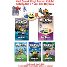 Yağmur Çocuk Kedi Çocuk Serisi 5 Kitap Set, Serinin Son Kitabı Kedi Çocuk 4 Dahil + 1 Ad Boyama