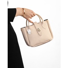 Westbag Kilitli Fermuarlı Kadın Suni Deri Dokulu Küçük Boy El ve Omuz Çantası