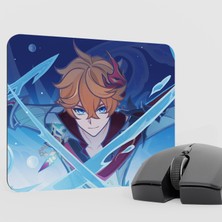 mousepad bastir Childe Genshin Impact Anime Oyuncu V1 - 22X18 Gaming Mouse Pad Fare Altlığı