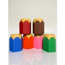 Mcy Dekor Kalem Ucu Tasarımlı Renkli Kalemlik - Masaüstü Düzenleyici Organizer - Okul ve Ofis Hediyesi