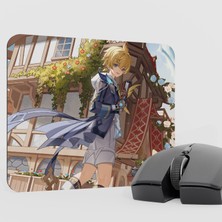 mousepad bastir Mika Genshin Impact Anime Oyuncu V1 - 22X18 Gaming Mouse Pad Fare Altlığı