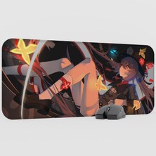 mousepad bastir Hu Tao Genshin Impact Anime Oyuncu V4 - 70X30 Xl Gaming Mouse Pad Fare Altlığı