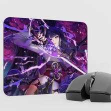 mousepad bastir Raiden Genshin Impact Anime Oyuncu V4 - 22X18 Gaming Mouse Pad Fare Altlığı