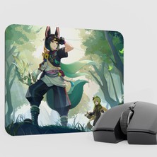 mousepad bastir Tighnari Genshin Impact Anime Oyuncu V2 - 22X18 Gaming Mouse Pad Fare Altlığı