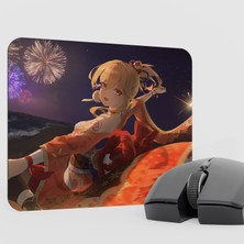 mousepad bastir Yoimiya Genshin Impact Anime Oyuncu V4 - 22X18 Gaming Mouse Pad Fare Altlığı