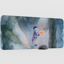 mousepad bastir Qiqi Genshin Impact Anime Oyuncu V3 - 90X40 Xxl Gaming Mouse Pad Fare Altlığı