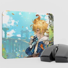 mousepad bastir Mika Genshin Impact Anime Oyuncu V2 - 22X18 Gaming Mouse Pad Fare Altlığı