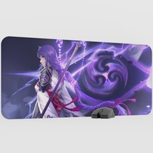 mousepad bastir Raiden Genshin Impact Anime Oyuncu V1 - 90X40 Xxl Gaming Mouse Pad Fare Altlığı