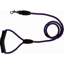 Indispensablely Üçlü Sarmallı Köpek Gezdirme Halatı 1 CM-120 cm Mor