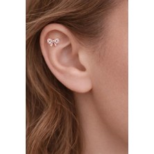 Sacce Scarves & Accessories Rose Renkli Taşlı Kurdele Fiyonk Figürlü Piercing Helix Kıkırdak Conch Lob