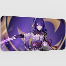 mousepad bastir Raiden Genshin Impact Anime Oyuncu V2 - 90X40 Xxl Gaming Mouse Pad Fare Altlığı