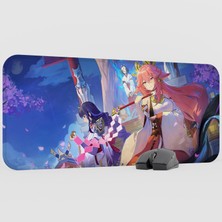 mousepad bastir Yae Miko Genshin Impact Anime Oyuncu V3 - 70X30 Xl Gaming Mouse Pad Fare Altlığı
