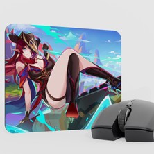 mousepad bastir Chasca Genshin Impact Anime Oyuncu V1 - 22X18 Gaming Mouse Pad Fare Altlığı