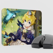mousepad bastir Mika Genshin Impact Anime Oyuncu V3 - 22X18 Gaming Mouse Pad Fare Altlığı