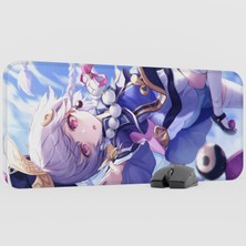 mousepad bastir Qiqi Genshin Impact Anime Oyuncu V4 - 70X30 Xl Gaming Mouse Pad Fare Altlığı