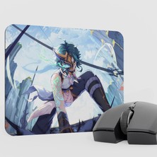 mousepad bastir Xiao Genshin Impact Anime Oyuncu V4 - 22X18 Gaming Mouse Pad Fare Altlığı