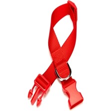 Indispensablely Dokuma Köpek Boyun Tasması 2 cm x 30-45 cm Kırmızı 25 kg