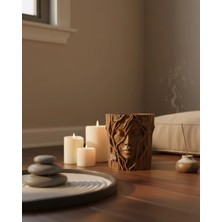 Epilons 3D Yüz Figürlü Doğa Konseptli Dekoratif Saksı Şık Vazo Tasarımı