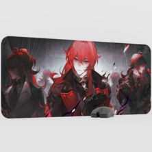 mousepad bastir Diluc Genshin Impact Anime Oyuncu V1 - 90X40 Xxl Gaming Mouse Pad Fare Altlığı