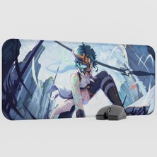mousepad bastir Xiao Genshin Impact Anime Oyuncu V4 - 70X30 Xl Gaming Mouse Pad Fare Altlığı