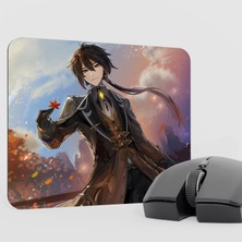 mousepad bastir Zhongli Genshin Impact Anime Oyuncu V5 - 22X18 Gaming Mouse Pad Fare Altlığı
