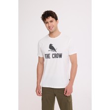 The Crow Great Crow Kırık Beyaz Baskılı Tişört