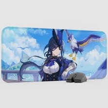 mousepad bastir Clorinde Genshin Impact Anime Oyuncu V5 - 70X30 Xl Gaming Mouse Pad Fare Altlığı