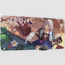 mousepad bastir Ayaka Genshin Impact Anime Oyuncu V4 - 90X40 Xxl Gaming Mouse Pad Fare Altlığı