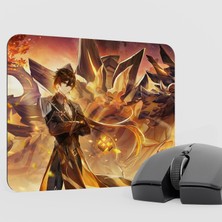 mousepad bastir Zhongli Genshin Impact Anime Oyuncu V1 - 22X18 Gaming Mouse Pad Fare Altlığı