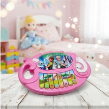abnturk Çocuklar Için Eğitici Frozen Temalı Sesli Müzikli ve Harf Notalı Piyano Oyuncak 20 cm