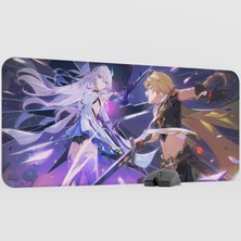 mousepad bastir Skirk Genshin Impact Anime Oyuncu V5 - 90X40 Xxl Gaming Mouse Pad Fare Altlığı